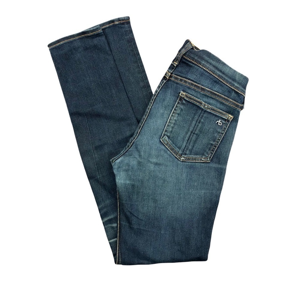 Rag & bone skinny jeans Bedford wash medium blue some whiskering stretch 26